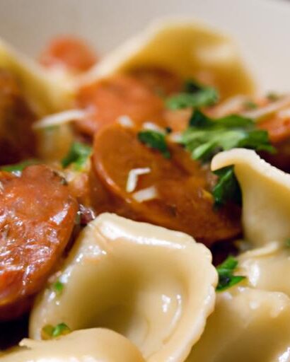 One Skillet Ravioli with Sausage: Easy Flavorful Feast