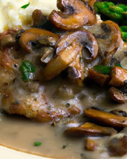 Savory Slow Cooker Pork Chops in Creamy Mushroom Gravy