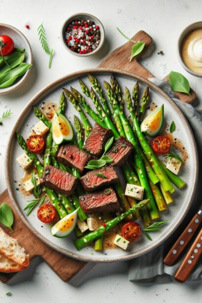 Sizzle in 15: Savory Steak Bites with Crisp Asparagus