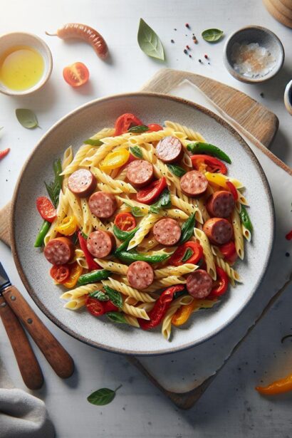 Savor Simple Sausage & Pepper Pasta: A Flavorful Feast