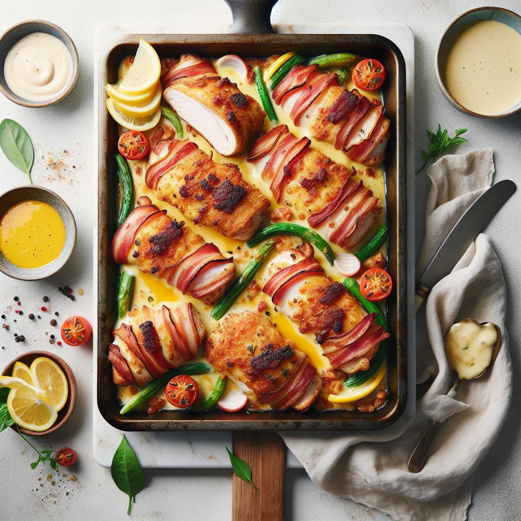 One-Pan Wonder: Easy Sheet Pan Chicken Cordon Bleu Recipe