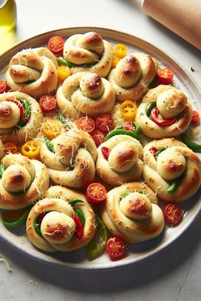 Twist & Taste: Quick Garlic Parmesan Knots from Dough