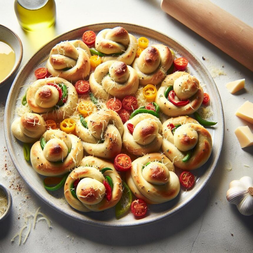 Twist & Taste: Quick Garlic Parmesan Knots from Dough