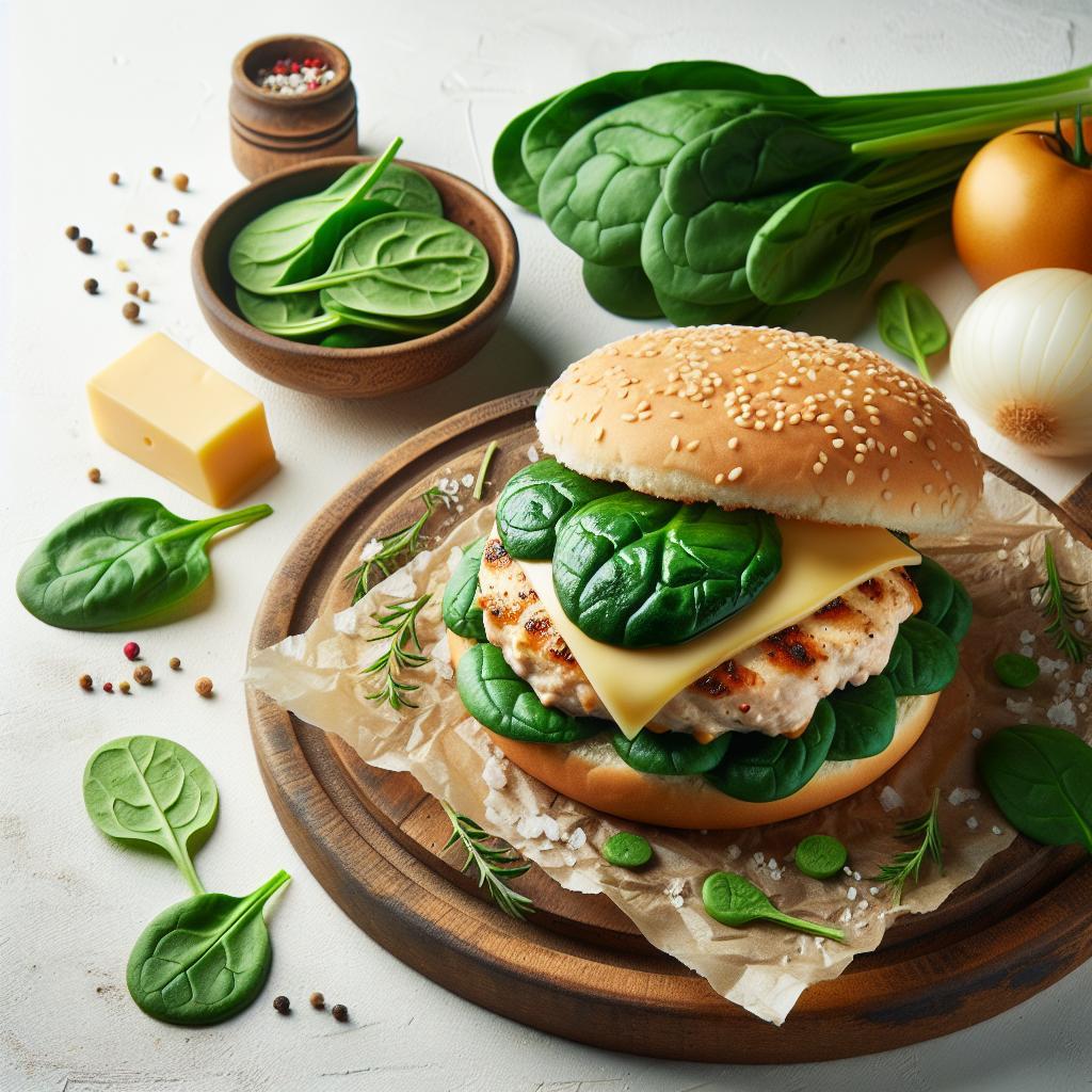 Savor the Flavor: White Cheddar Spinach Chicken Burgers Recipe