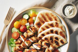 Savor the Flavor: Chicken Souvlaki with Warm Pita Bread