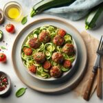 Turkey Meatballs Meets Zucchini Noodles: A Light Delight