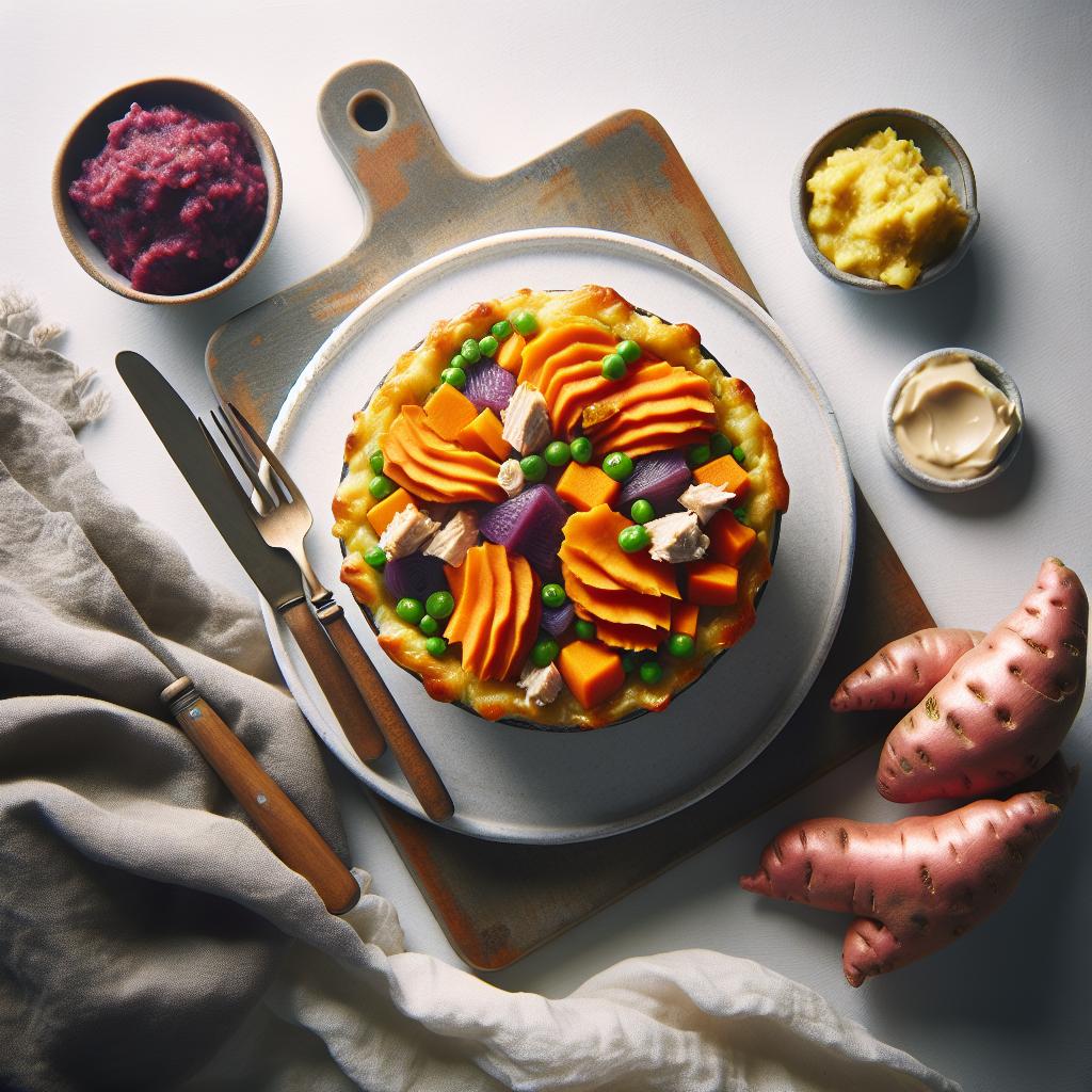 Hearty Turkey Shepherd's Pie with Sweet Potato Twist