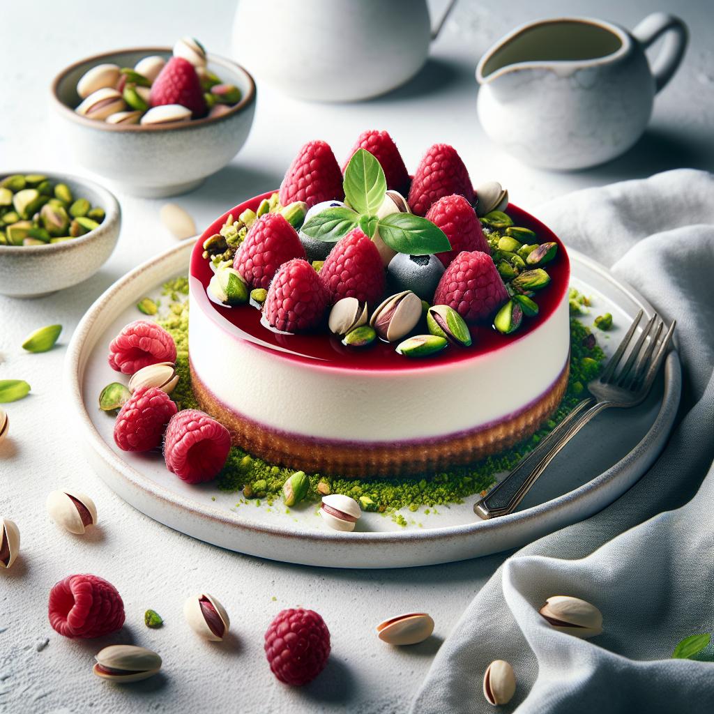 Inside Decadent Pistachio & Raspberry Cheesecake Domes