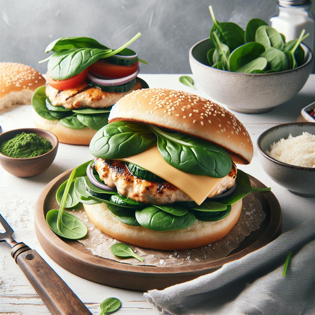 Savor the Flavor: White Cheddar Spinach Chicken Burgers Recipe