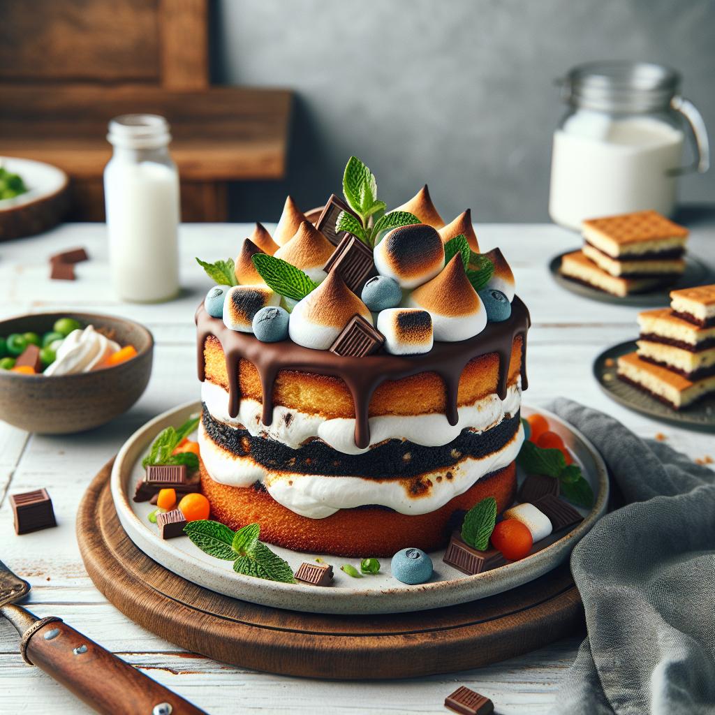 S'mores Cake Delight: The Ultimate Campfire Treat Reimagined