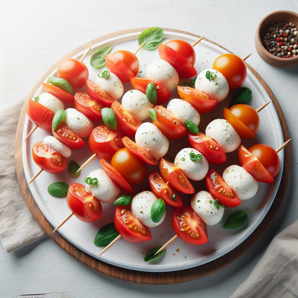 Fresh & Easy: No-Cook Tomato Mozzarella Skewers Recipe