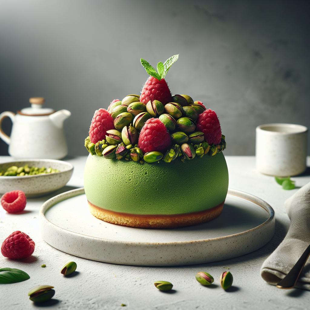 Inside Decadent Pistachio & Raspberry Cheesecake Domes