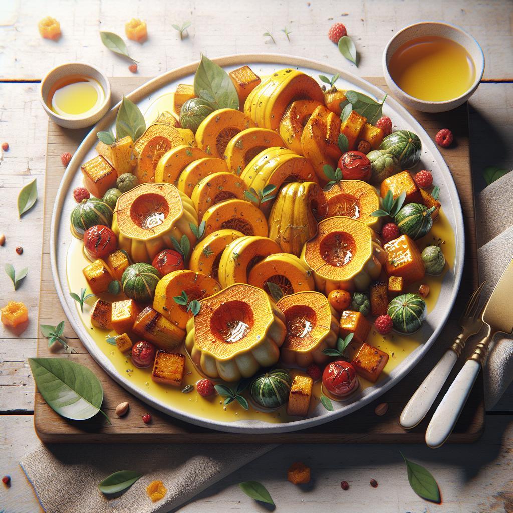 Golden Delight: Roasted Squash Drizzled with Honey Bliss