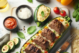 Hearty Beef and Rice Stuffed Zucchini: A Flavorful Feast