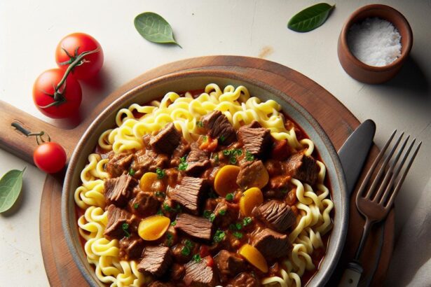 Hearty Beef Goulash with Egg Noodles: A Classic Comfort Feast