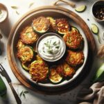 Crispy Zucchini Fritters with Creamy Yogurt Dip Delight