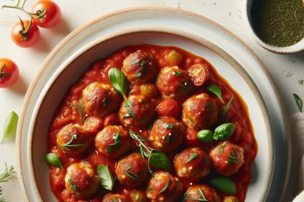 Savory Turkey Meatballs Simmered in Rich Tomato Sauce