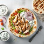 Savor Authentic Greek Chicken Gyros with Creamy Tzatziki