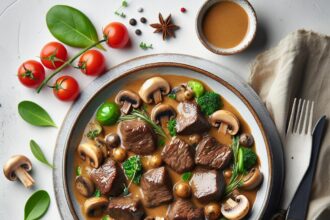 Savor Hearty Beef Tips in Rich, Creamy Mushroom Gravy