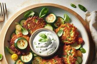 Crispy Zucchini Fritters with Tangy Yogurt Dip Recipe