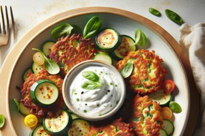 Crispy Zucchini Fritters with Tangy Yogurt Dip Recipe