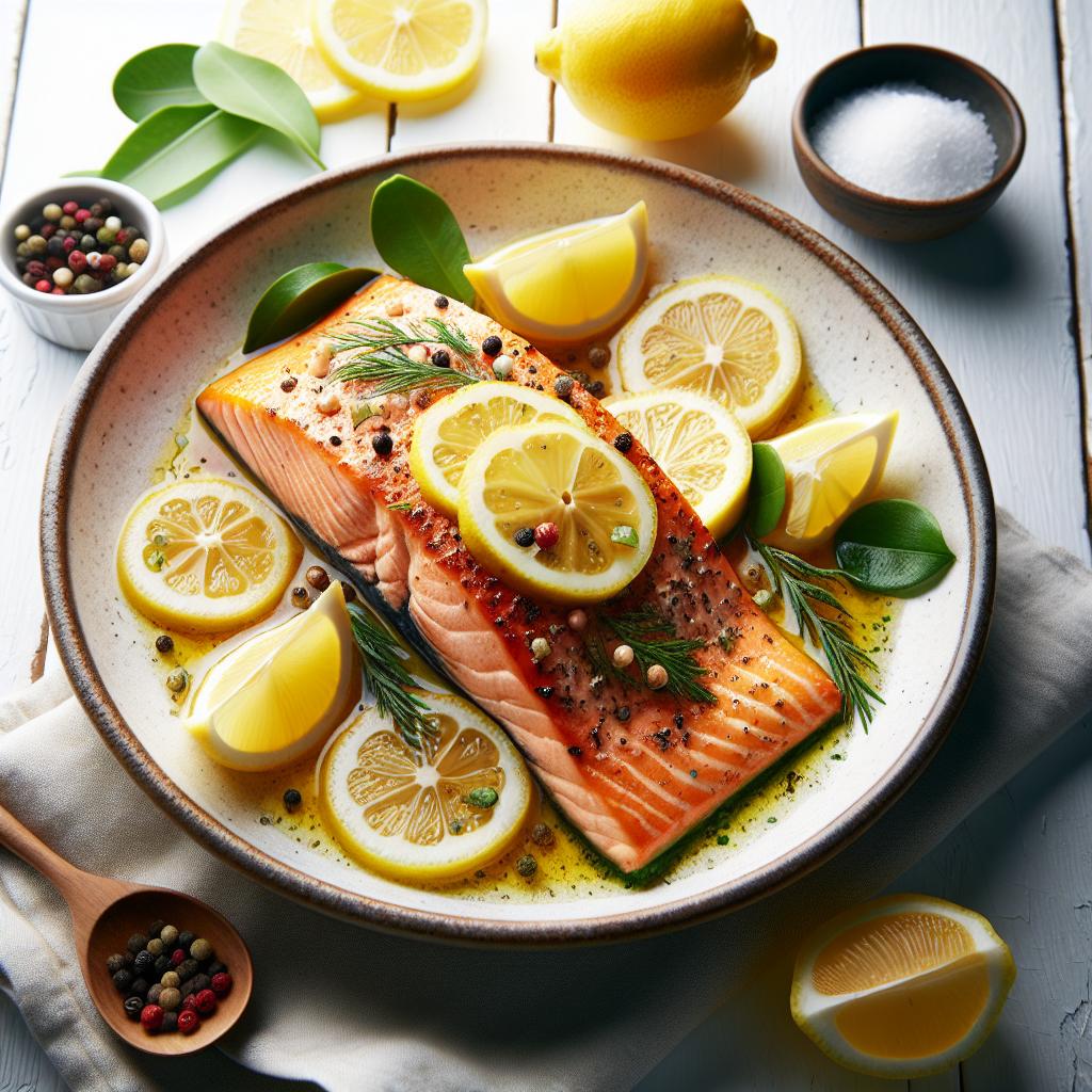 Zesty Lemon Butter Baked Salmon: A Flavorful Delight