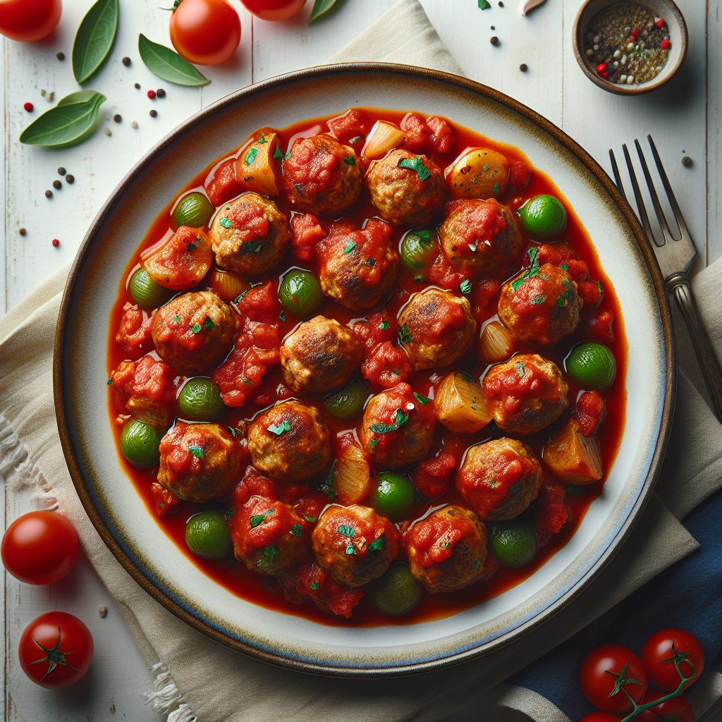 Savory Turkey Meatballs Simmered in Rich Tomato Sauce