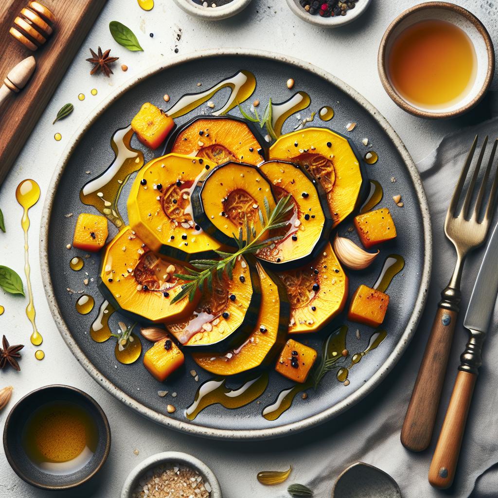 Golden Delight: Roasted Squash Drizzled with Honey Bliss