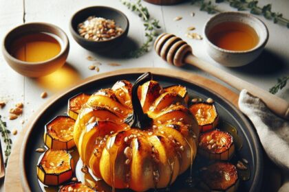 Golden Bliss: Roasted Squash Drizzled with Honey Sweetness