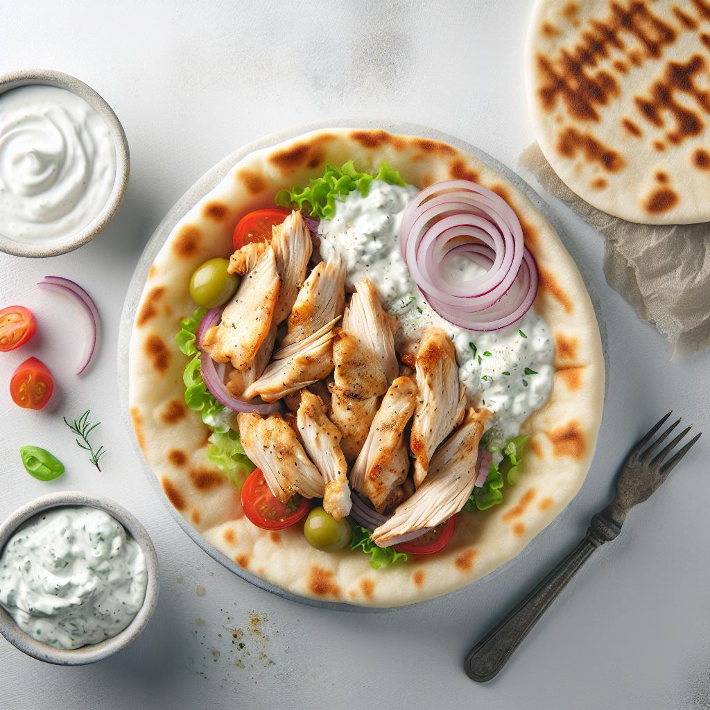 Savor Authentic Greek Chicken Gyros with Creamy Tzatziki