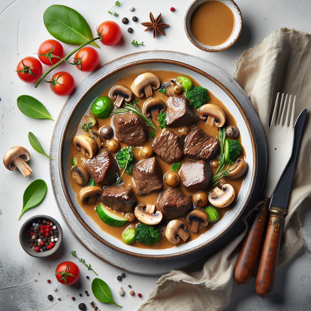 Savor Hearty Beef Tips in Rich, Creamy Mushroom Gravy