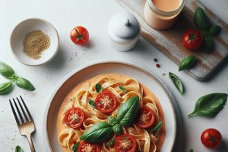 Indulge in Creamy Tomato Pasta with Fresh Basil Bliss