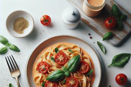 Indulge in Creamy Tomato Pasta with Fresh Basil Bliss