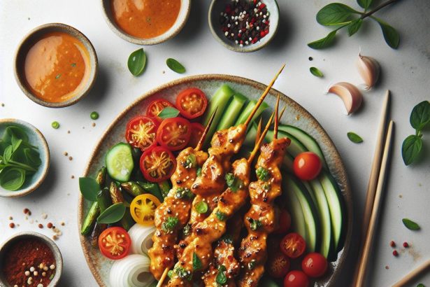 Savor Chicken Satay: A Zesty Journey with Spicy Peanut Sauce