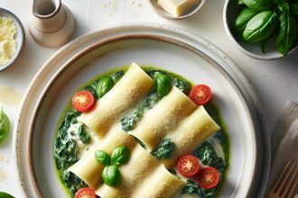 Indulgent Creamy Spinach & Ricotta Cannelloni Delight