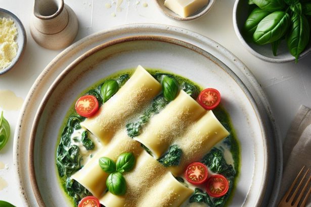 Indulgent Creamy Spinach & Ricotta Cannelloni Delight