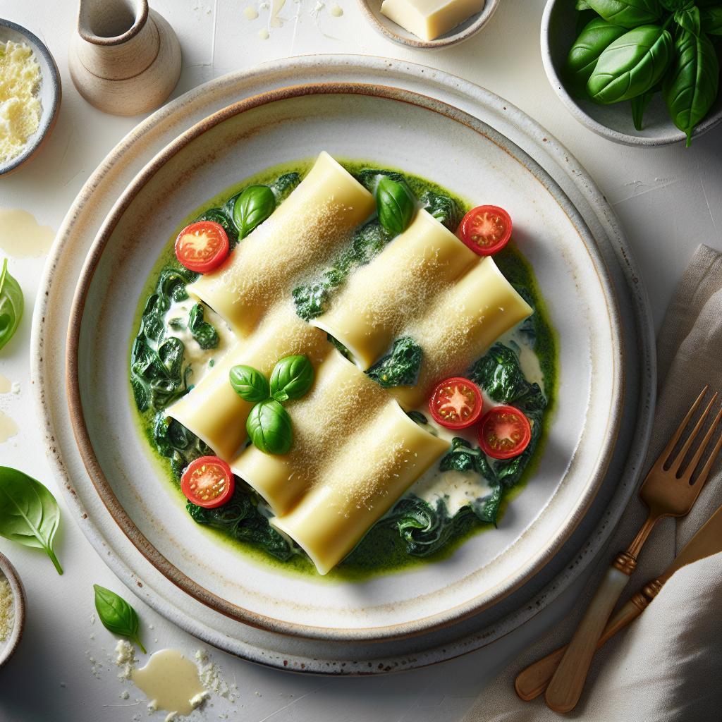 Indulgent Creamy Spinach & Ricotta Cannelloni Delight