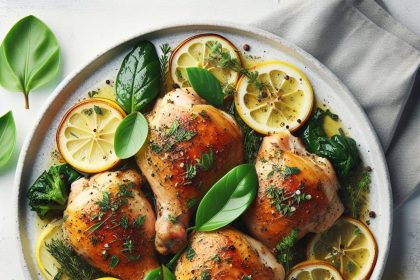 Zesty Lemon Herb Roasted Chicken Thighs: A Flavorful Feast