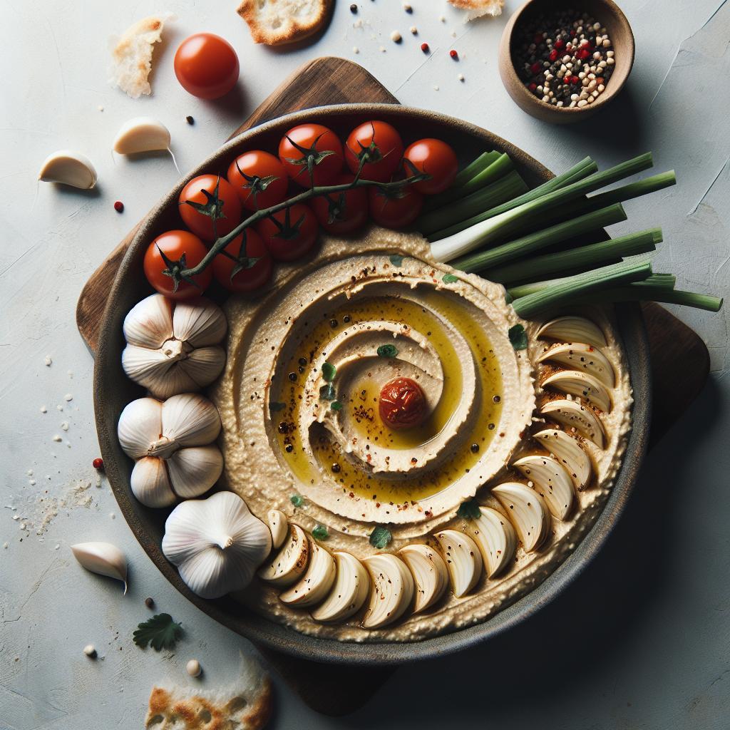 Roasted Garlic Hummus Dip: A Savory Twist on Classic Flavor