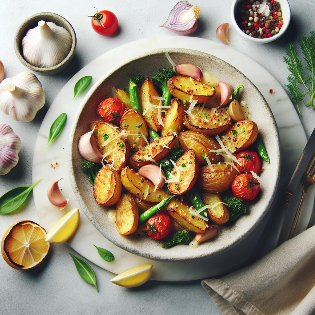 Crispy Garlic Parmesan Roasted Potatoes: Flavorful & Easy
