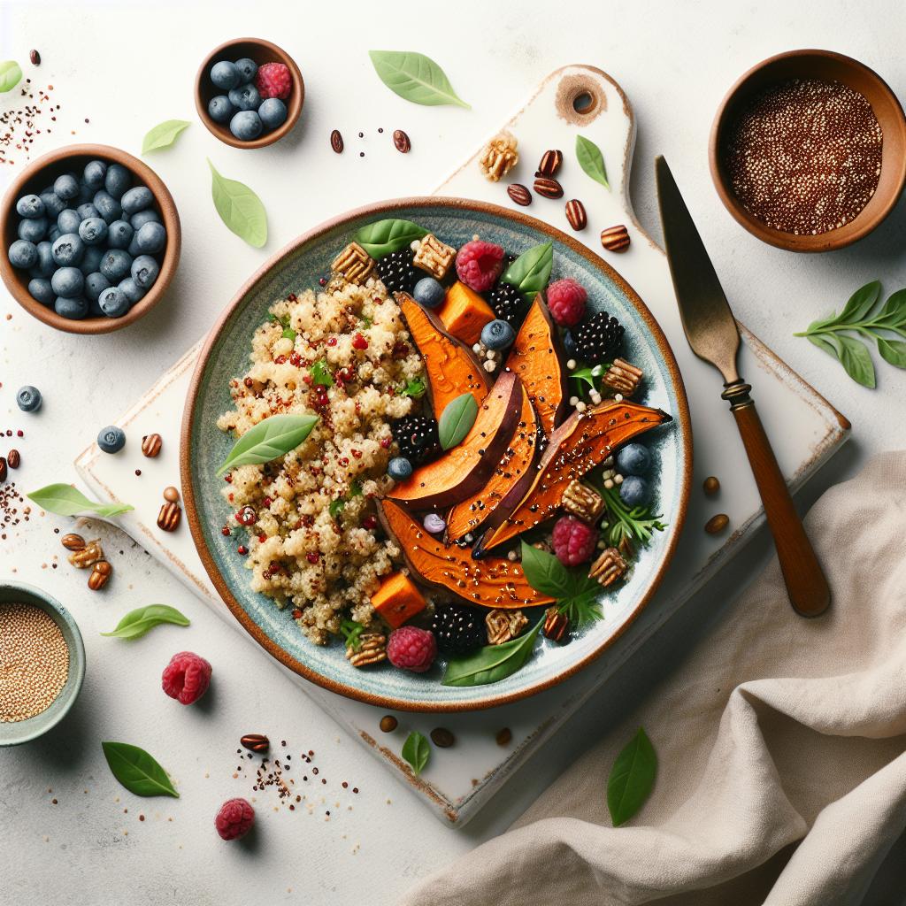 Wholesome Harmony: Roasted Sweet Potato Meets Quinoa Delight