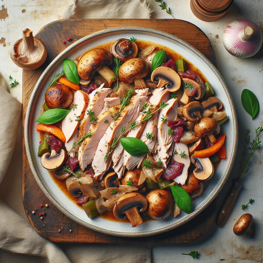 Savor the Flavors: Turkey and Mushroom Stew Delight