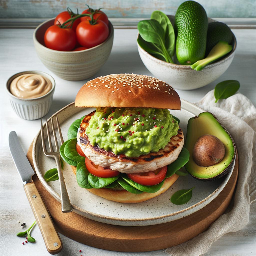 Healthy Twist: Turkey Burger with Creamy Avocado Mash