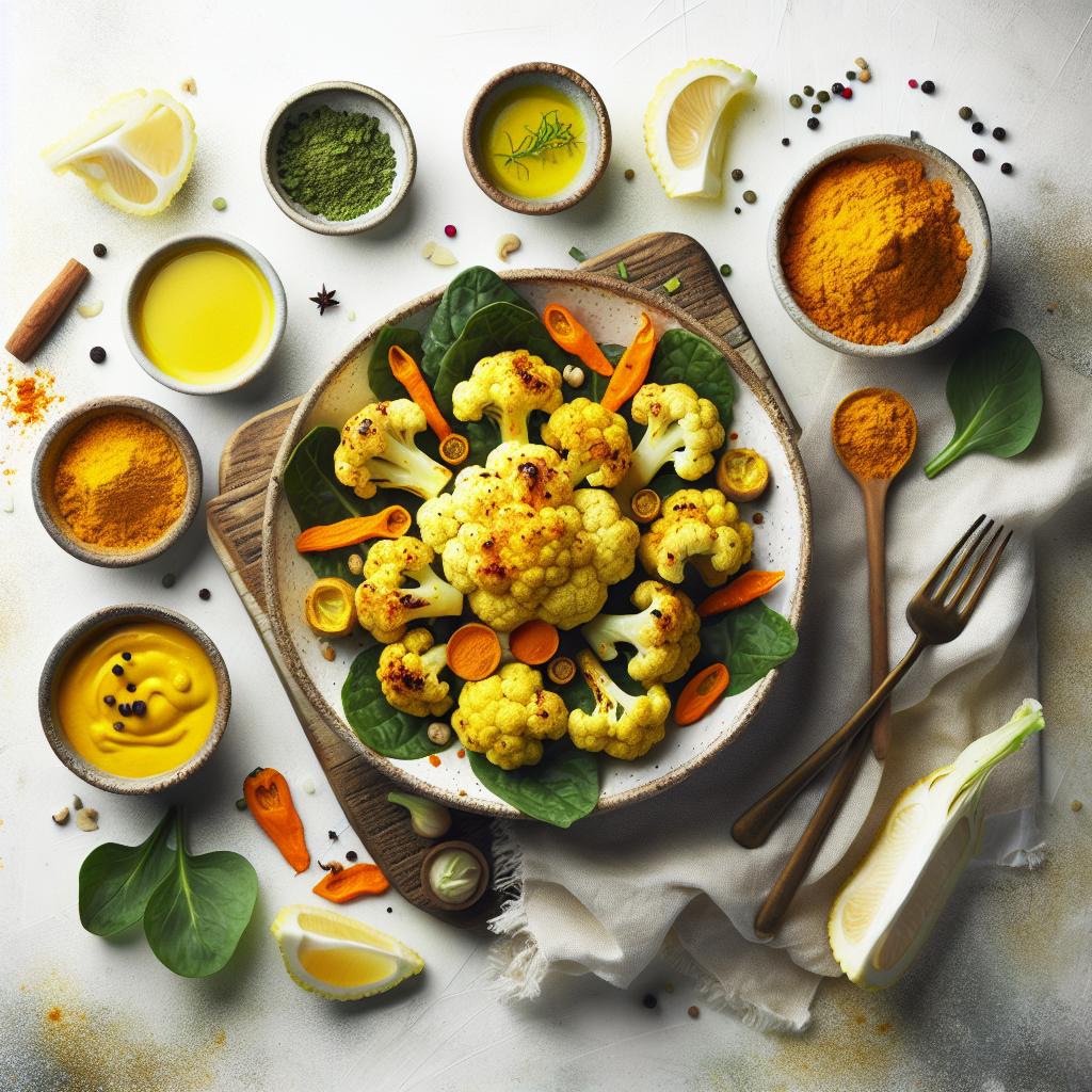 Golden Glow: Roasted Cauliflower with Turmeric Magic