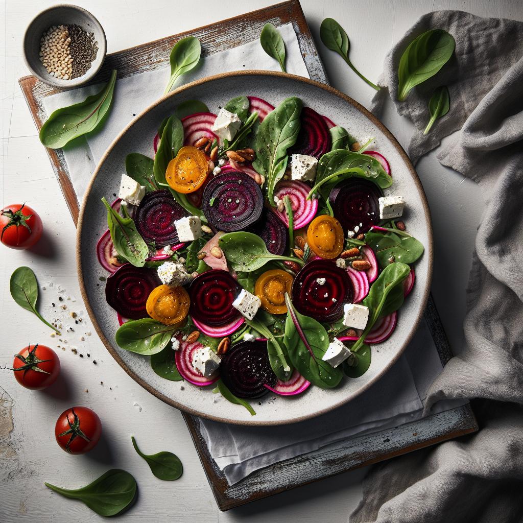 Bright Bites: Roasted Beet Salad with Creamy Goat Cheese