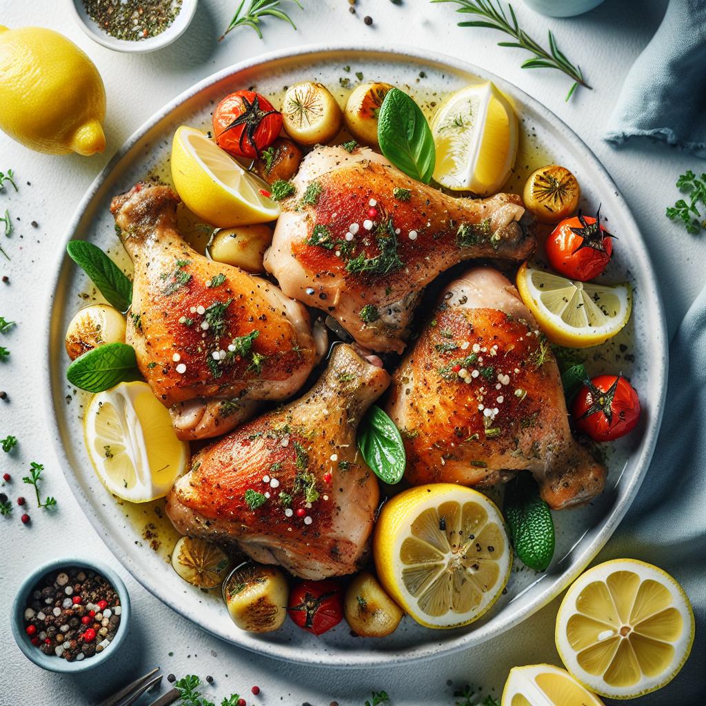 Zesty Lemon Herb Roasted Chicken Thighs: A Flavorful Feast