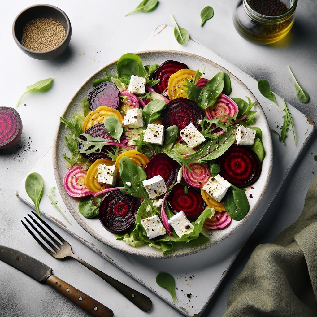Bright Bites: Roasted Beet Salad with Creamy Goat Cheese