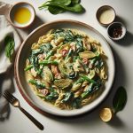 Decadent Creamy Spinach Artichoke Pasta: A Delicious Twist