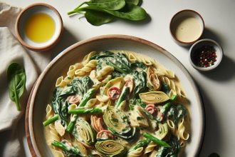 Decadent Creamy Spinach Artichoke Pasta: A Delicious Twist
