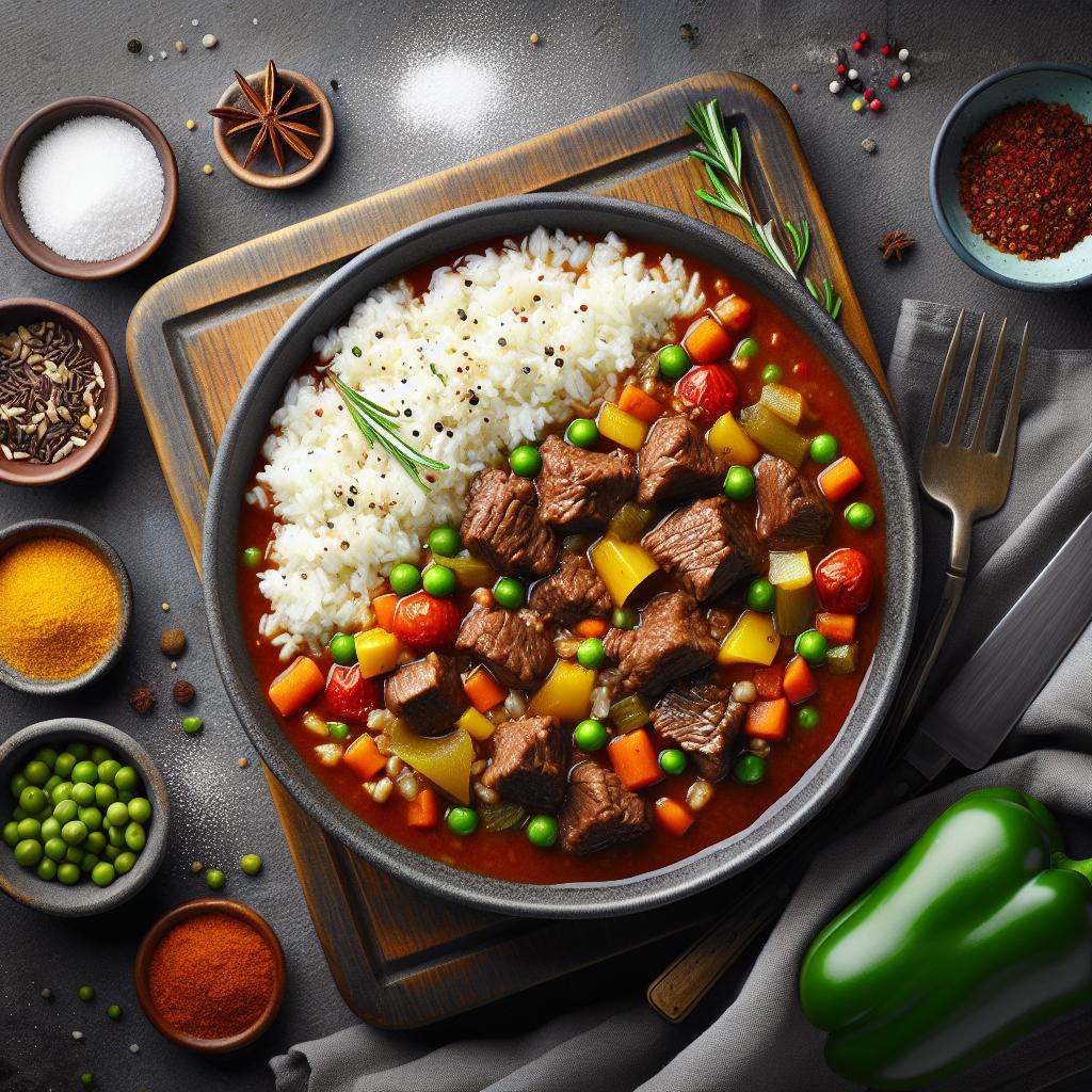 Hearty Beef and Rice Stew: A Comfort Bowl of Flavor